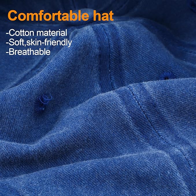 MEINICY 3 Packs Washed-Cotton Plain Baseball Cap, Vintage Adjustable Dad Hats Gift for Men/Women,Unstructured