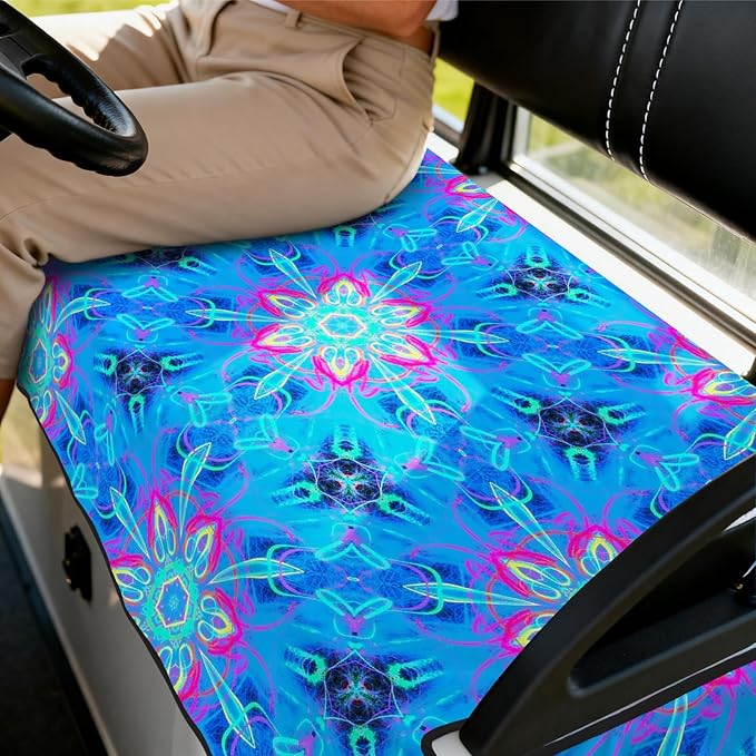 Golf Cart Seat Covers Club Car Golf Cart Accessories for Men Women Golf Carts Seat Towel Blanket 2-Seat Golf Cart Decorations