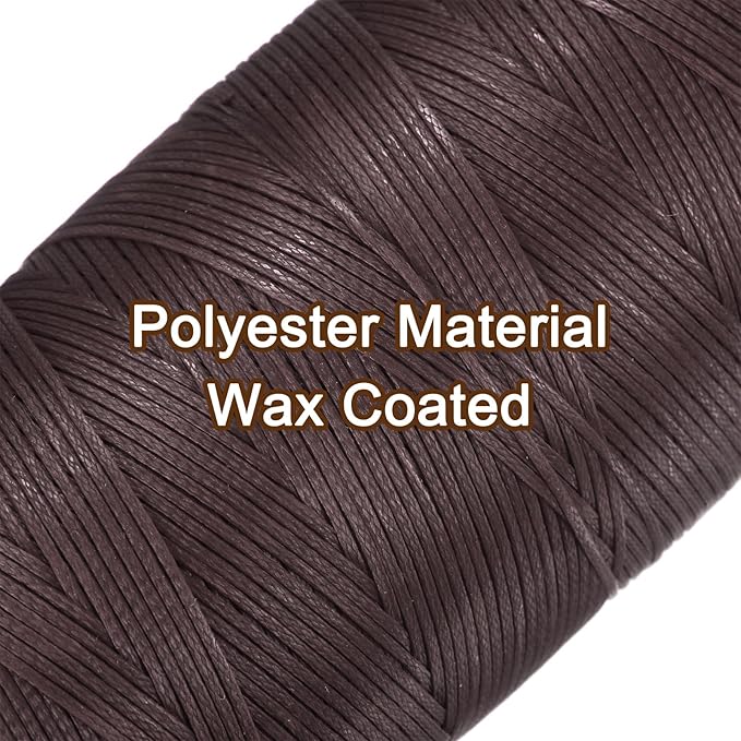 uxcell 150D 0.8mm Flat Waxed Thread 284 Yards Polyester Leather Sewing Waxed - Image 4