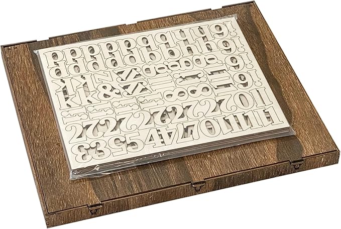 706 Pieces 1 Inch Wood Alphabet Letters Wooden Numbers Mini Capital & Lowercse - Image 7
