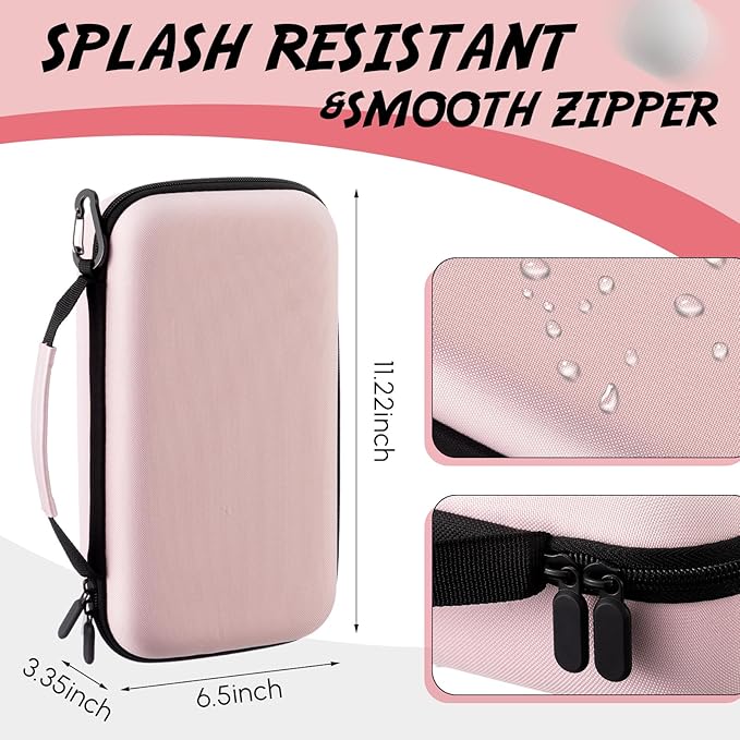 Golf Glove Holder Case with Glove Shaper, Pink Protective Hard Shell Accessory Case, Golf Gift for Woman, for Tees, Ball Markers, Phone, Divot Tool and Accessories