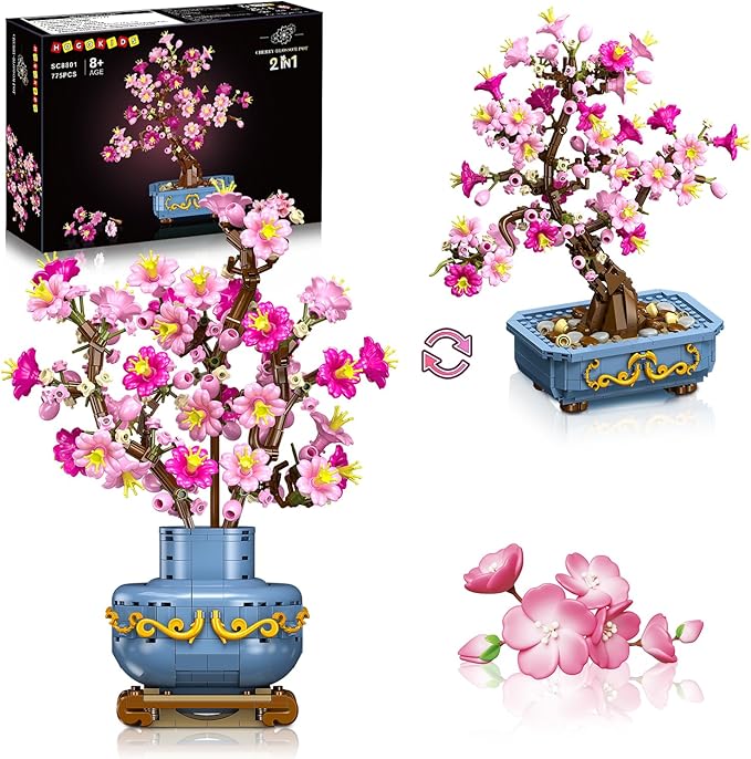 HOGOKIDS Flowers Cherry-Blossom Bonsai Building Set - 2 in 1 Artificial Bonsai by HOGOKIDSTOYS