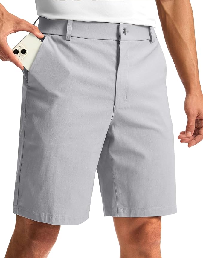 G Gradual Men's Golf Dress Shorts 5"/ 7"/ 9" Stretch Casual Work Flat Front Shorts for Men with 3 Pockets Quick Dry