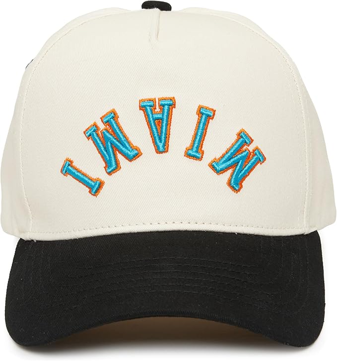 Funky Junque Upside Down City Trucker Hat for Men and Women – Unisex 3D Embroidered Gameday Baseball Cap, Retro Snapback Hats