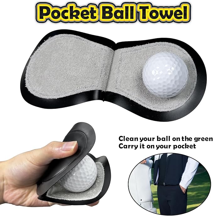 Golf Cart Ball Washer and Club Cleaner Kit with Mounting Bracket, Golf Ball Washer Cleaner for EZGO, Club Car, Yamaha, Advanced EV, Star EV, Universal & Detachable