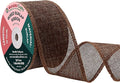 Mandala Crafts Brown Burlap Wired Ribbon 2 Inches Wide Jute Ribbons by MandalaCrafts