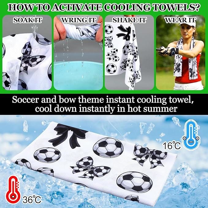 Moukeren 24 pcs Cooling Towels 40"x12" Bulk Sports Ice Towel for Neck and Face Quick Dry Breathable Microfiber Chilly Party Favors Supplies for Coach Gift and Sport Party Favors