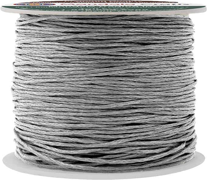 Mandala Crafts 0.5mm 109 Yards Gray Cotton Waxed Cord by MandalaCrafts