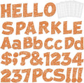 237 Pcs Glitter Bulletin Board Letters, Numbers and Punctuation, Poster Board by xiheer