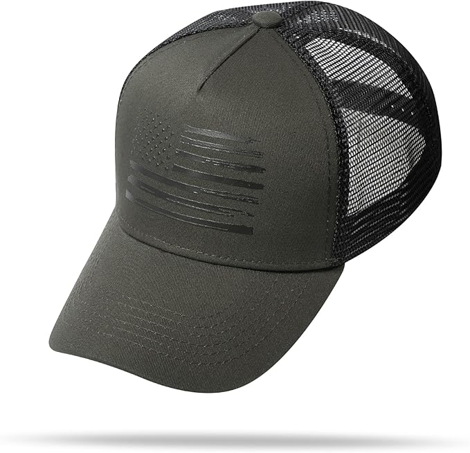 Baseball Cap, American Flag Trucker Hat for Men Women, Breathable Adjustable Fit Outdoor Mesh Snapback Hats