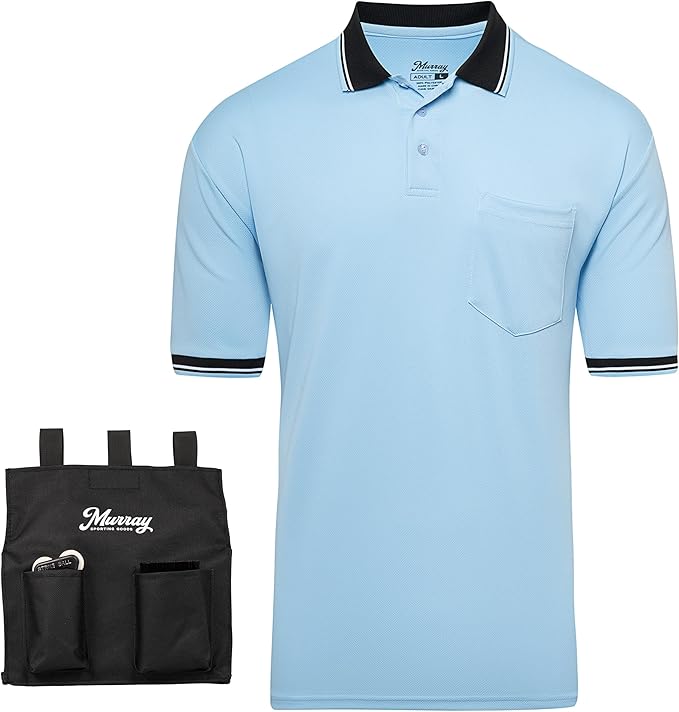 Murray Sporting Goods Umpire Shirt Accessory Bundle - Shirt, Bag, Brush, Indicator Accessory Kit