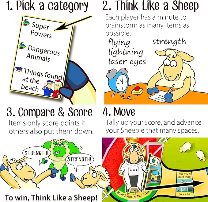 SHEEPLE™ - Where Great Minds Think Alike - Funny Word Association Party Game - - Image 2
