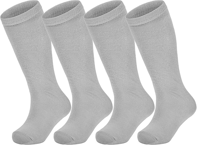 American Trends 2 Pairs Baseball Soccer Socks Youth Boy Girl Kids Toddler Softball Football Tball Socks Knee High Accessories