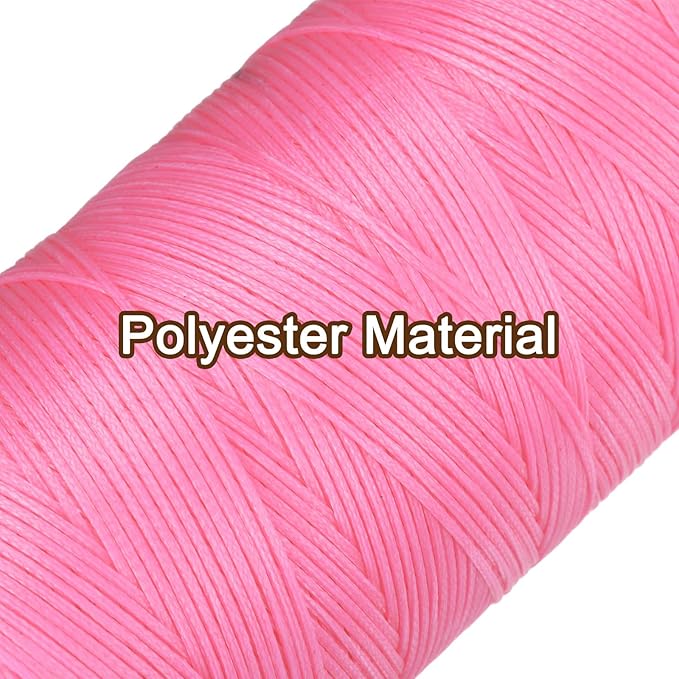 uxcell Leather Sewing Waxed Thread, 284 Yards / 260m 0.8mm 150D Flat Polyester - Image 3
