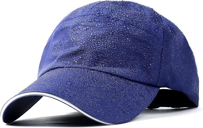 Mens Water-Resistant Baseball Cap Womens Rain Hat Foldable Outdoor Running Sun Fishing hat