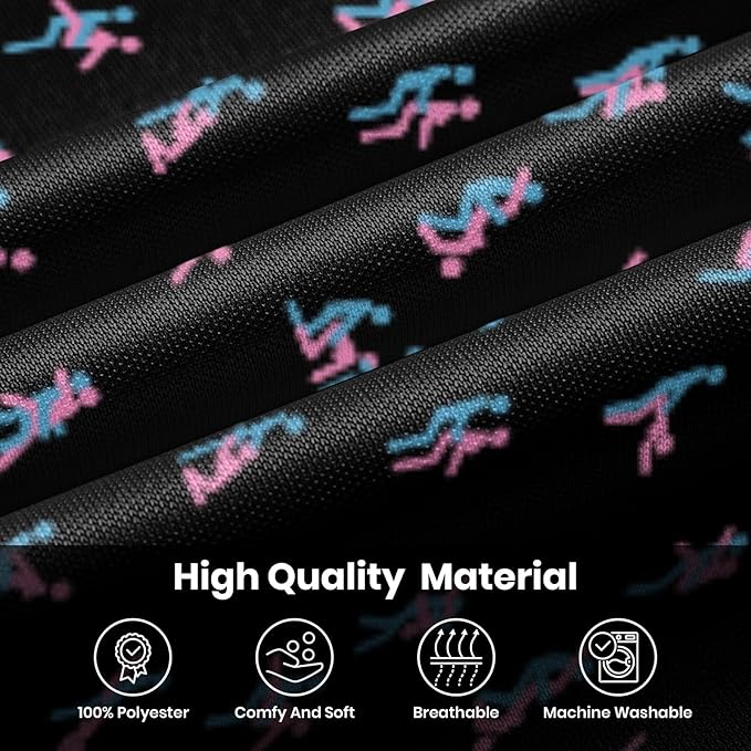 Golf Polo Shirts for Men Funny Print Short Sleeve Golf Shirts Performance Golf Polos