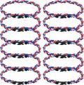 12Pack Baseball Necklaces for Boys, 18inches Braided Rope Tornado Titanium Sports Necklaces, Ideal for Baseball Team Gifts, Party Favors, Baseball Accessories Drip，Multi-Color