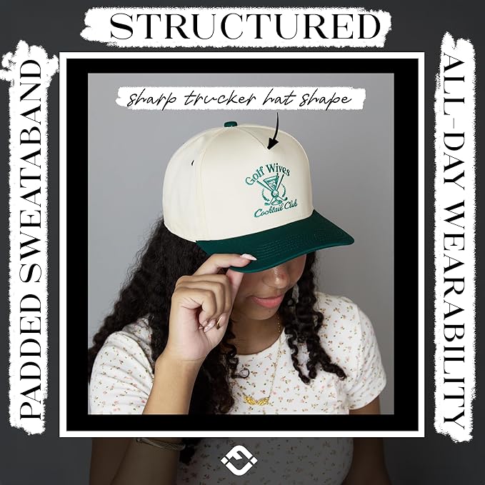 Funky Junque Trucker Hat Women Men 2-Tone Baseball Cap – Vintage Western Style Embroidered Snapback, Premium Cotton Blend