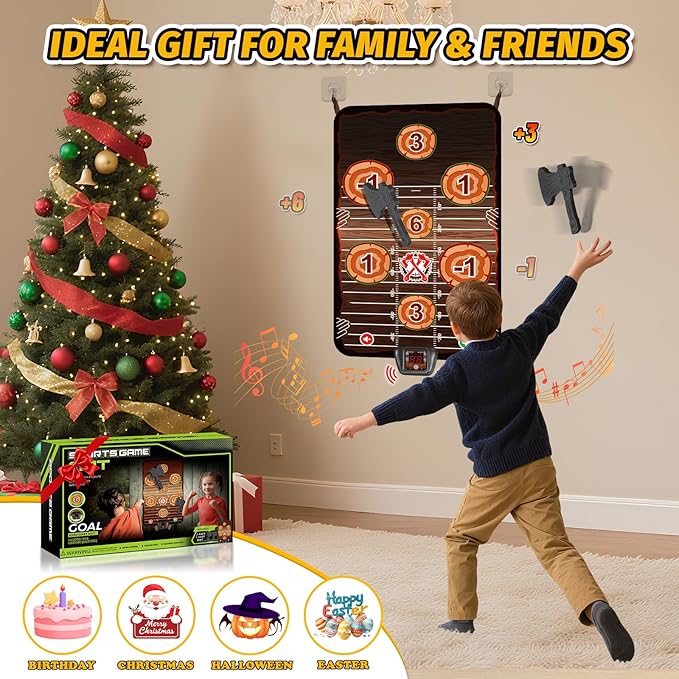Axe Throwing Target Game Set, Electronic Scoring Throwing Game Toys Gifts - Image 9