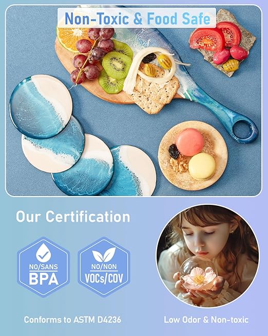4 Gallon Epoxy Resin Kit with Mica Powder, Cups & Stick, Crystal Clear Resin - Image 6
