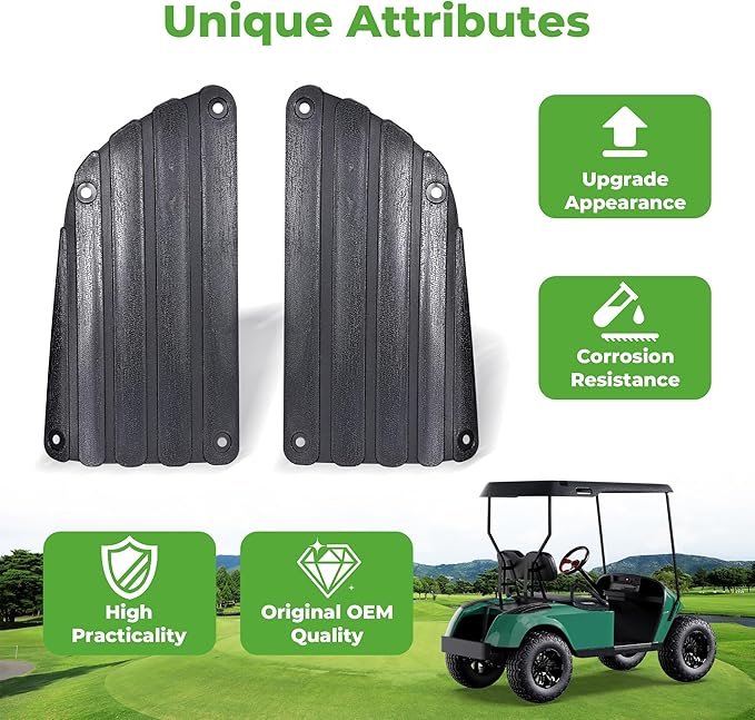 10L0L Golf Cart Rear Driver & Passenger Side Guard Set - Replacement Parts Compatible with EZGO TXT Golf Cart Models, Rugged and Durable, OEM# 75126G01 & 75126G02