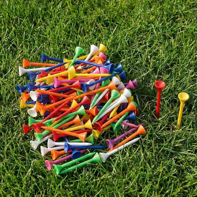 320 Pcs 3-1/4" Plastic Golf Tees with Large Cup, Golf Accessories Gifts for Men, Unbreakable Low Friction & Low Spin Long Tees for Improved Driving Distance and Accuracy