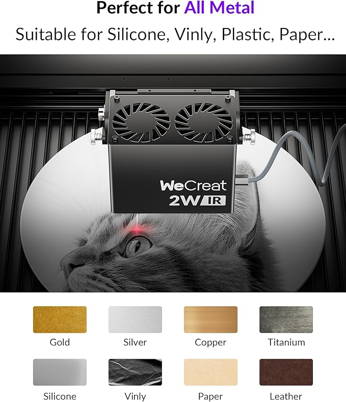 WECREAT Vista 2W Laser Engraver, 0.03 x 0.03mm Ultra Precision, - Image 4