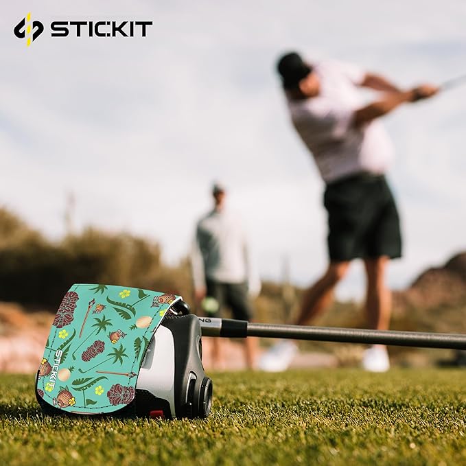 STICKIT Magnetic Rangefinder Strap | Strong Magnet Securely Holds to Golf Carts and Golf Clubs for Easy Access | Slim, Form Fitting, Size Adjustable