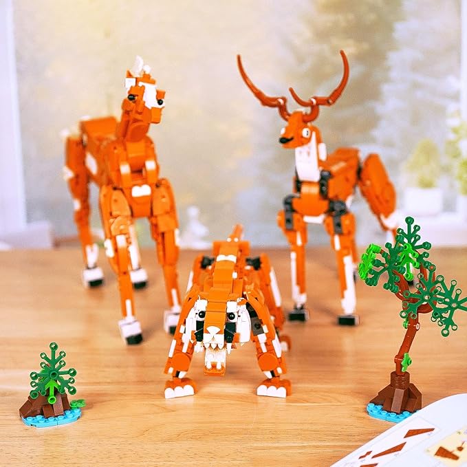 Creator 3 in 1 Building Set, Rebuilds into 3 Different Safari Animal Figures- - Image 3