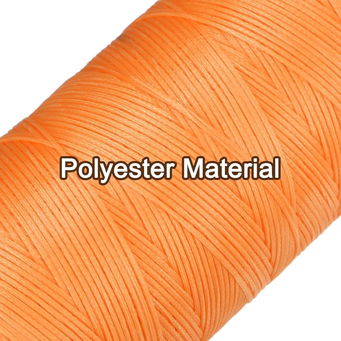uxcell Leather Sewing Waxed Thread, 284 Yards / 260m 0.8mm 150D Flat Polyester - Image 3