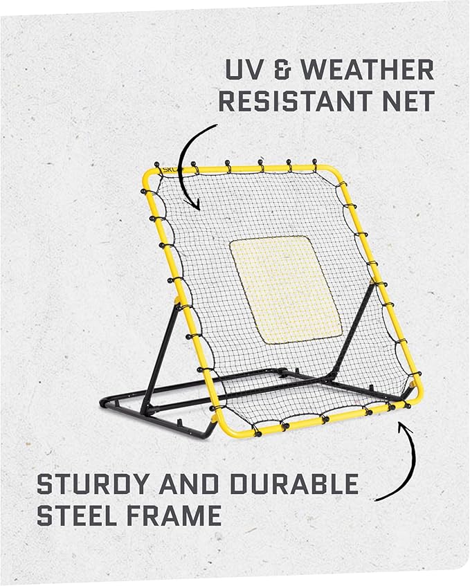 SKLZ Fielding Trainer - Baseball, Softball & Volleyball Rebounder Net. Enhanced Solo Fielding Practice for Skill Development. High-Performance Multi-Sport, Portable, 3 Ball Return Angles, 4x4.5 Feet