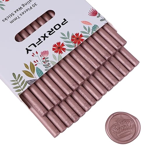 30 Pieces 7mm Sealing Wax Sticks by PORXFLY