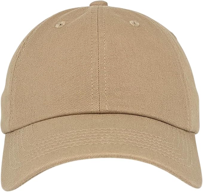 Classic Dad Hat Cotton, Low-Profile Plain Baseball Cap, Adjustable, Breathable and Packable