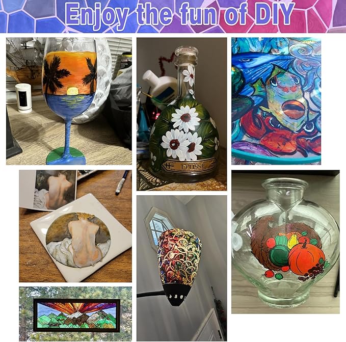 Colorful Stain Glass Paint Set - Image 5