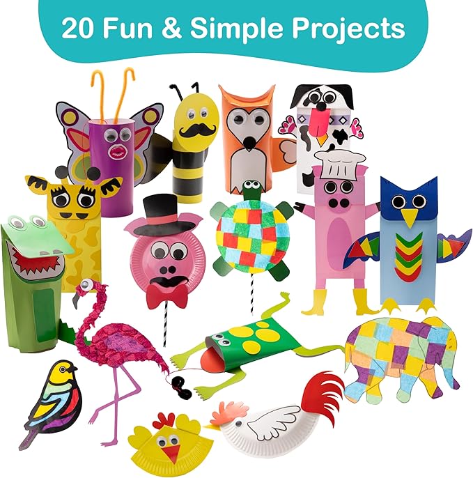 Craftikit® 20 Award-Winning Animal Toddler Arts and Crafts - Image 4