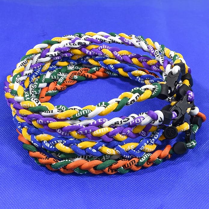 18inch Baseball Necklace,Fashion Tri-Braided Rope Tornado Necklace for Sports Fan