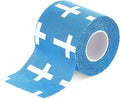 TrelaCo 1 Pcs Wrist Tape Baseball Cross Athletic 2in x 23ft Cotton Cross Wrist Tape Serrated Edges for Fingers Ankles Injury Wrap, Football Baseball Hockey Soccer (Blue)