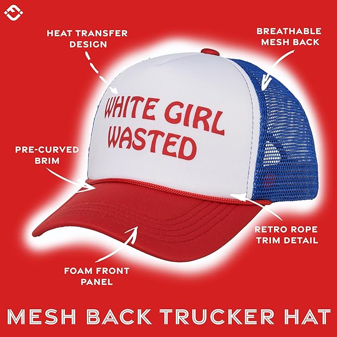 Funky Junque Premium Mesh Snapback Trucker Hat - Stylish Comfort for All - Patriotic, Humor & More