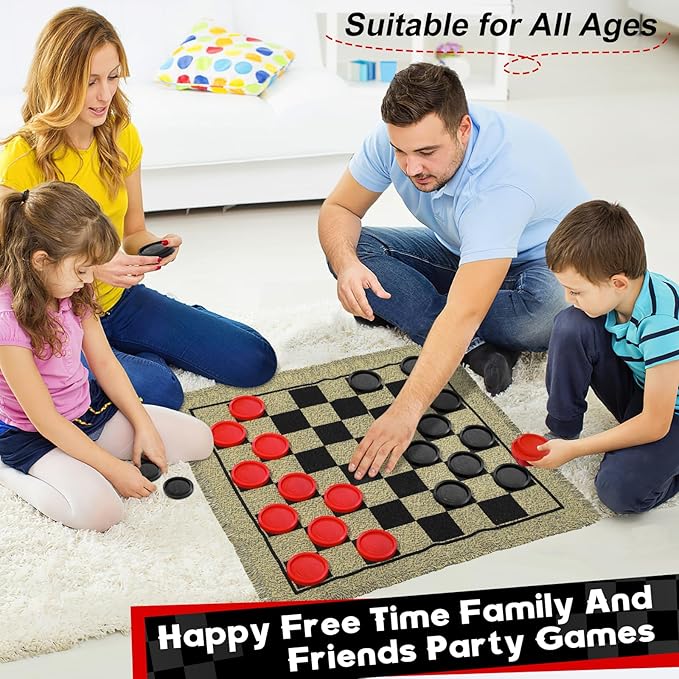 Giant Checkers Game Set - Image 2