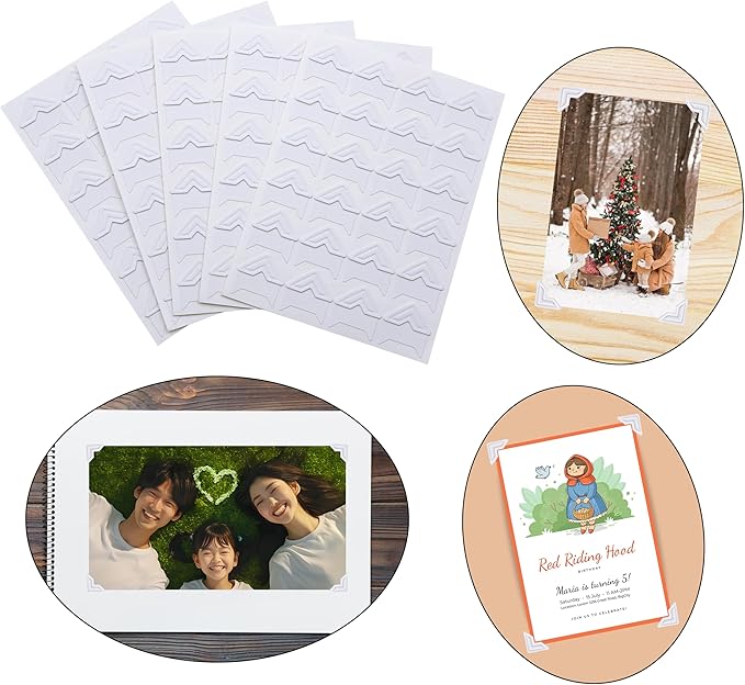 240 Pieces Photo Corners Self Adhesive Photo Corner Stickers, Picture Mounting - Image 4