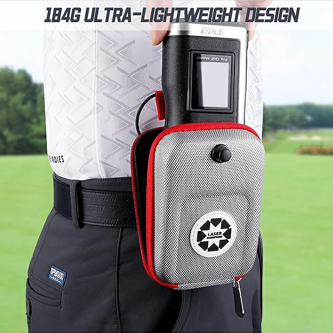 PGM Golf Rangefinder with Slope, Red/Green OLED Display & 7X Magnification Laser Range Finder, 600/1300 Yards Golf Distance Finder with Pin Lock Vibration, Magnetic Mount & Type-C Rechargeable