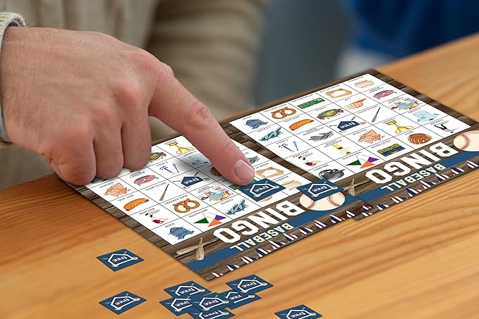 Baseball Bingo Game, Baseball Party Games Cards - Image 3