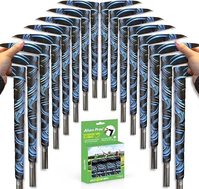 Alien Pros Golf Grip Wrapping Tapes - Innovative Golf Club Grip Solution - Enjoy a Fresh New Grip Feel in Less Than 1 Minute