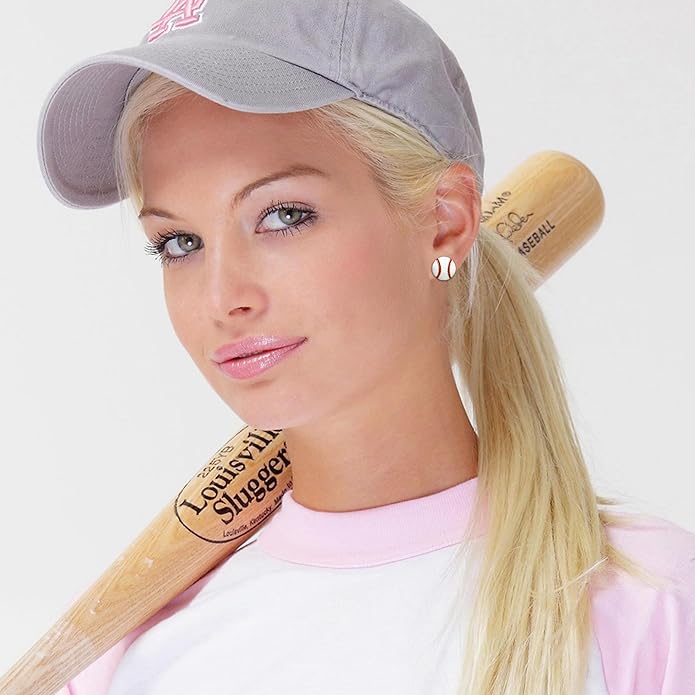 Baseball Earrings for Women Baseball Mom Accessories Essentials Game Day Fan Gifts Lightweight Sports Stud Earrings Jewelry Game Day Shirts Women