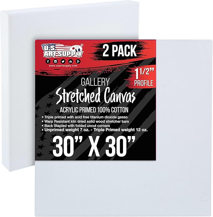 U.S. Art Supply X-Large Stretched Canvas by USArtSupply