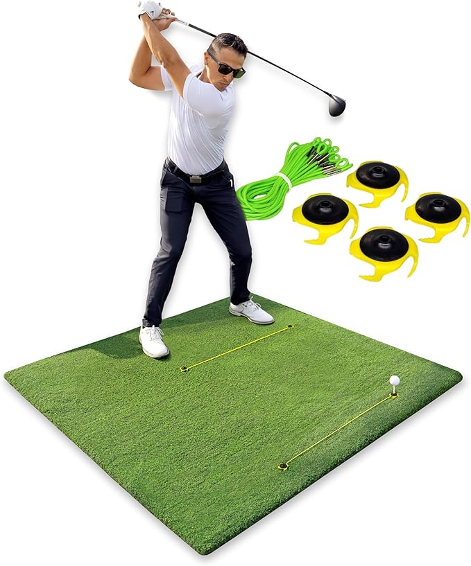 Tee Claw Golf Tee Holder, Golf Mat Tee, Golf Alignment String, Baseball Agility Training for Indoor and Outdoor, Made in The USA.