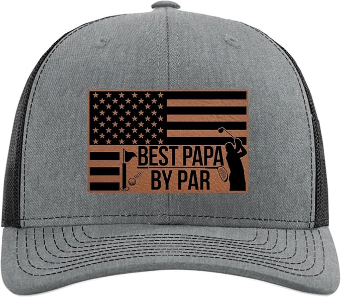 Best Grandpa by Par - Golf Gift for Grandpa - Christmas Birthday Gifts from Grandson Granddaughter Grandkids - Richardson 112