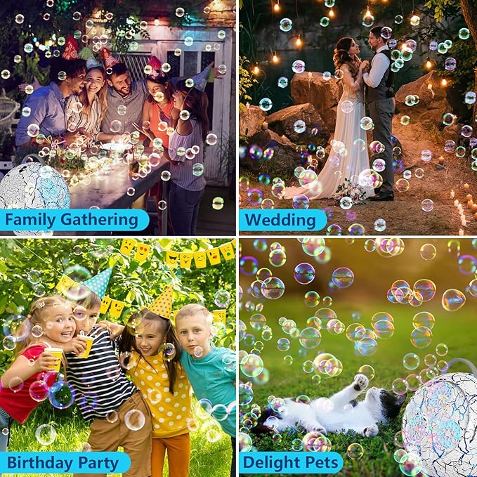 Bubble Machine for Kids Toddlers, 45°/360° Rotatable Spherical Bubble Maker Toy - Image 6