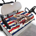 Golf Cart Seat Covers, Universal Golf Cart Seat Towel Blanket with 4 Front Pockets & Nonskid Bottom Fits for Club Car 2 Person Seats Golf Carts