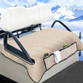 YOKYHOM Golf Cart Seat Covers with 4 Front Pockets, Thick Seat Towel Blanket with Non-Slip Backing, Fits EZGO, Club Car, Yamaha and More 2 & 4 Passenger Golf Carts, Khaki
